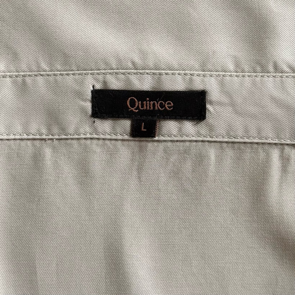 Quince Beige Short Sleeve Button-Down Shirt - Picture 6 of 13